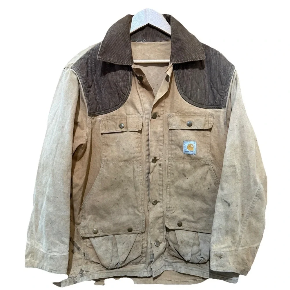 Carhartt Vintage Hunting Shooting Jacket Large‎ DBL Shoulder Detachable Large